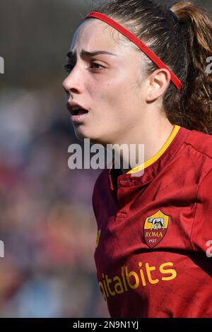 Rome, Italie , 11 février, , 2023 photo de gauche à droite, Benedetta Glionna d'AS Roma Pendant le championnat de football féminin série a match Roma v Inter Credit: Massimo Insabato/Alay Live News Banque D'Images