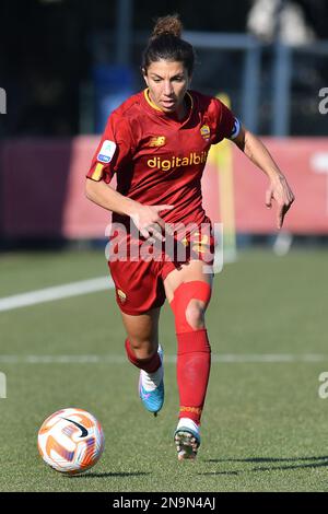 Rome, Italie , 11 février, , 2023 de gauche à droite, Elisa Bartoli d'AS Roma Pendant le championnat de football féminin série a match Roma v Inter Credit: Massimo Insabato/Alay Live News Banque D'Images