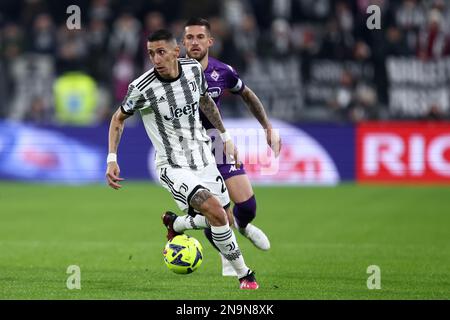 Turin, Italie. 12th févr. 2023. Angel Di Maria de Juventus FC contrôle le ballon pendant la série A match entre AC Milan et Torino FC au Stadio Giuseppe Meazza sur 10 février 2023 à Milan, Italie . Credit: Marco Canoniero / Alamy Live News Banque D'Images