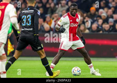 AMSTERDAM, PAYS-BAS - FÉVRIER 12: Brian Brobbey d'Ajax pendant le match néerlandais Eredivisie entre Ajax et RKC Waalwijk à l'arène Johan Cruyff sur 12 février 2023 à Amsterdam, pays-Bas (photo de Peter sous/Orange Pictures) crédit: Orange pics BV/Alay Live News Banque D'Images