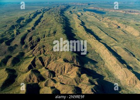 Vue aérienne sur le parc national de Purnululu dans la région des Kimberley en Australie occidentale Banque D'Images