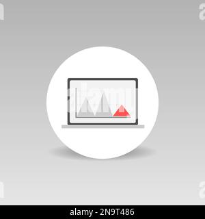 Vecteur analytique d'entreprise autour de l'icône crise économique Illustration de Vecteur