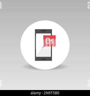 Message à propos de l'icône de vecteur de perte d'argent 0 dollars message Illustration de Vecteur