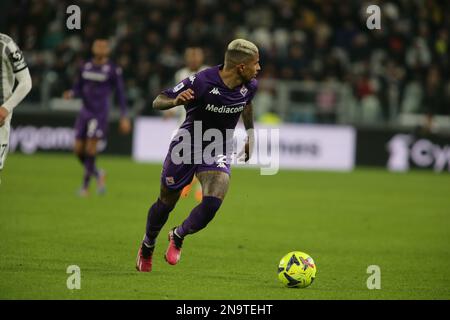 Dodo de l'ACF Fiorentina pendant la série A italienne, match de football entre Juventus FC et ACF Fiorentina le 12 février 2023 au stade Allianz, Turin, Italie. Photo Ndrerim Kaceli Banque D'Images