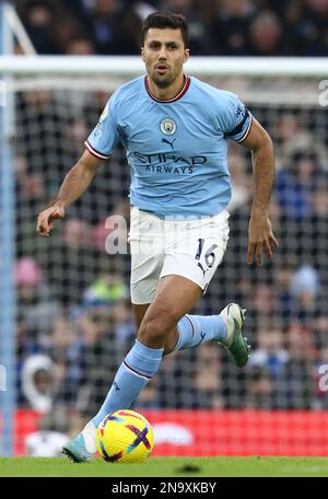 Manchester, Royaume-Uni. 12th févr. 2023. Rodri of Manchester City lors du match de la Premier League au Etihad Stadium de Manchester. Crédit photo à lire : Darren Staples/Sportimage crédit : Sportimage/Alay Live News Banque D'Images