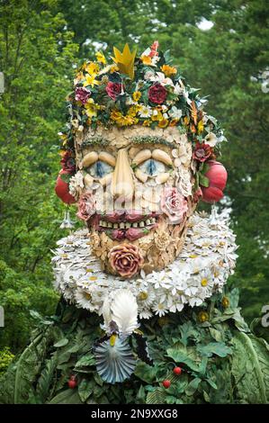 'Spring', sculpture végétale monumentale de l'artiste Philip Haas au jardin botanique d'Atlanta, Atlanta, Géorgie, États-Unis d'Amérique Banque D'Images