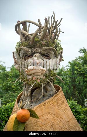 'Winter', sculpture végétale monumentale de l'artiste Philip Haas au jardin botanique d'Atlanta, Atlanta, Géorgie, États-Unis d'Amérique Banque D'Images