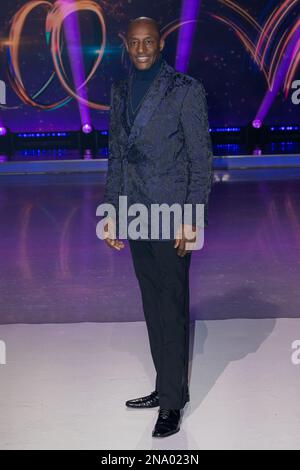 Des patineurs célèbres et leurs partenaires assistent à la séance photo Dancing on Ice au studio ITV de Hemel Hempstead avec: John Fashanu où: Hemel Hempstead, Royaume-Uni quand: 11 janv. 2023 crédit: Phil Lewis/WENN Banque D'Images