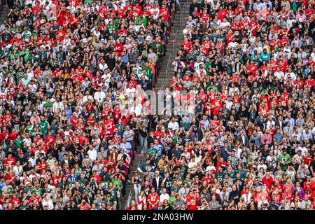 Phoenix, États-Unis. 12th févr. 2023. L'ambiance devant le Super Bowl LVII entre les Philadelphia Eagles et les Kansas City Chiefs, qui s'est tenu au State Farm Stadium de Phoenix, Arizona, le 12 février 2023. (Photo par Anthony Behar/Sipa USA) crédit: SIPA USA/Alay Live News Banque D'Images