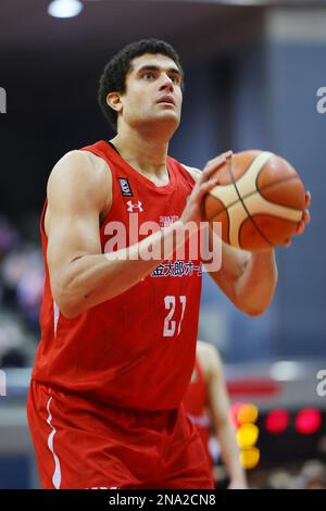 Funabashi Arena, Chiba, Japon. 12th févr. 2023. Gavin Edwards (Jets), 12 FÉVRIER 2023 - Basketball : 2022-23 B.LEAGUE B1 match entre Chiba Jets - Nagoya Diamond Dolphins à Funabashi Arena, Chiba, Japon. Credit: YUTAKA/AFLO SPORT/Alay Live News Banque D'Images