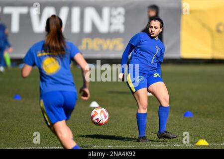 Formello, Italie, Italie. 12th févr. 2023. Matilde de Matteis de UPC Tavagnacco pendant les 17th jours de la série B Championship entre S.S. Lazio Women et UPC Tavagnacco Femminile au stadio Mirko Fersini le 12th février 2023 à Formello, Italie. (Credit image: © Domenico Cippitelli/Pacific Press via ZUMA Press Wire) USAGE ÉDITORIAL SEULEMENT! Non destiné À un usage commercial ! Banque D'Images