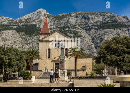 Eglise St Marc dans le centre-ville de Makarska, Makarska, Riviera de Makarska, Dalmatie, Croatie © Dosfotos/Axiom Banque D'Images