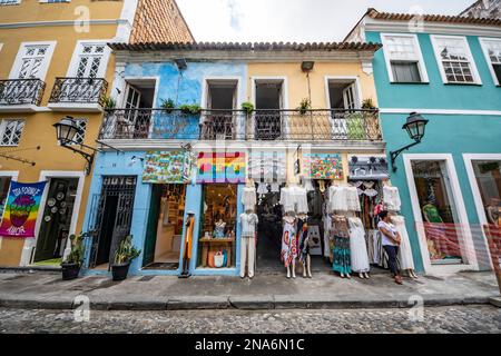 Boutique de souvenirs ; Salvador, Bahia, Brésil Banque D'Images