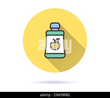 Icône de sac en plastique pour bébé. Illustration simple avec une ombre longue pour le graphisme et la conception de sites Web. Illustration de Vecteur