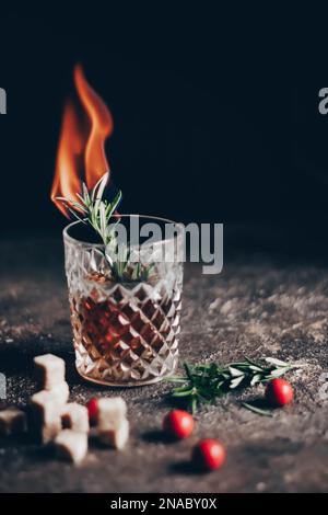 Une vie encore sombre avec le whisky. Banque D'Images