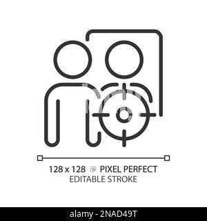 Auto-pixel icône linéaire parfaite Illustration de Vecteur