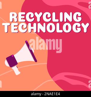 Affiche présentant technologie de recyclage, entreprise présenter les méthodes de réduction des déchets solides Banque D'Images