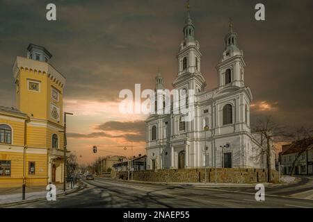 Vieille ville de la ville de Radomsko, Pologne. Banque D'Images