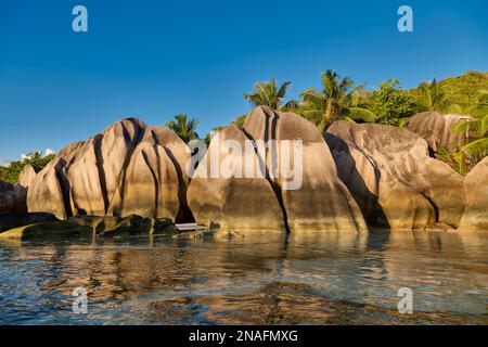Anse Source d'argent, l'Union Estate, la Digue, Seychelles Banque D'Images
