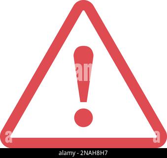 Signe de danger dans un modèle plat sur un fond blanc Illustration de Vecteur