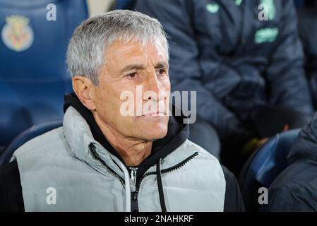 Quique Sébastien, entraîneur en chef de Villarreal pendant le championnat d'Espagne la Ligue football match entre Villarreal CF et FC Barcelone sur 12 février 2023 au stade de la Ceramica à Castellon, Espagne - photo: Ivan Termon/DPPI/LiveMedia Banque D'Images