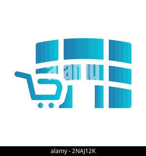 Centre commercial simple Vector Icon Illustration de Vecteur