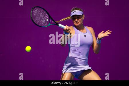 Dayana Yastrremska d'Ukraine pendant la première série de qualifications de l'Open de Qatar TotalEnergies 2023, tournoi de tennis WTA 500 sur 11 février 2023 à Doha, Qatar - photo: Rob Prange/DPPI/LiveMedia Banque D'Images