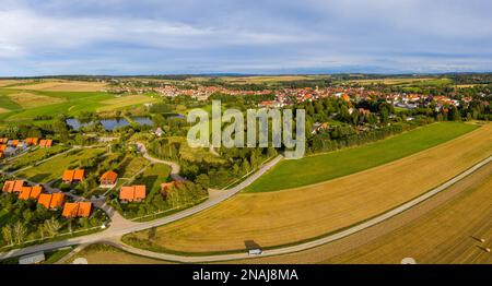 Vue sur Hasselfelde dans les montagnes Harz Banque D'Images