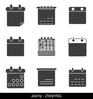 Ensemble d'objets sur le thème du calendrier Illustration de Vecteur