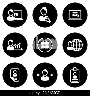 Ensemble d'icônes simples sur un thème travail, vecteur, conception, collection, plat, signe, symbole, élément, objet, illustration, isolé. Arrière-plan blanc Illustration de Vecteur