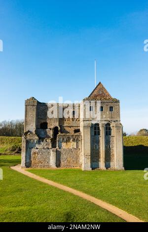 Le château normand, Castle Rising, Kings Lynn, Norfolk, Angleterre Banque D'Images
