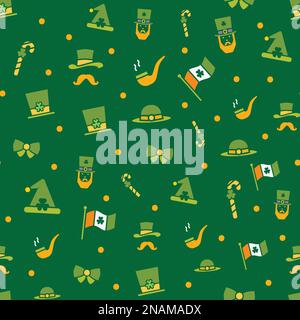 Motif de répétition vectoriel Saint Patrick Illustration de Vecteur