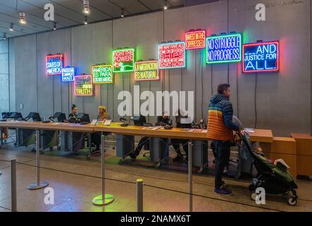 Whitney Museum of American Art dans le quartier de la viande de Manhattan, New York Banque D'Images