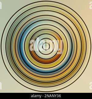 abstrait les lignes de cercle colorées se sont floues Banque D'Images