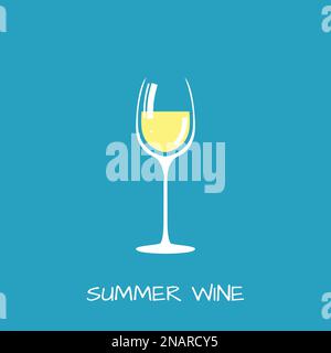 Verre à vin avec vin Illustration de Vecteur