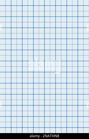 Texture du papier à quadrillage bleu. Modèle de feuille de bloc-notes à carreaux pour l'ingénierie ou la mesure d'architecture, l'enseignement scolaire ou universitaire, le travail de bureau, les mémos Illustration de Vecteur
