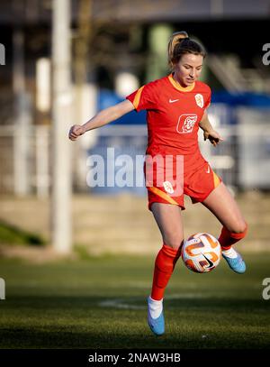 AMSTERDAM - Jackie Groenen lors d'une formation des joueurs de football néerlandais à l'approche de deux jeux d'exposition en préparation de la coupe du monde l'été prochain en Australie et en Nouvelle-Zélande. ANP KOEN VAN WEEL Banque D'Images