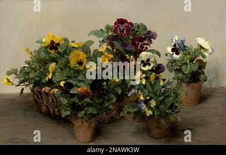 Pansies Henri Fantin-Latour 1874 Banque D'Images