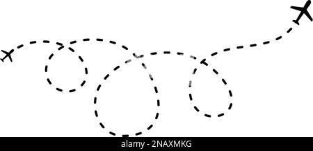 Lignes de tracé contour en pointillés forme de feuille de travail pour les enfants d'âge préscolaire et de maternelle élément pour le dessin et la pratique de l'écriture manuscrite Illustration de Vecteur