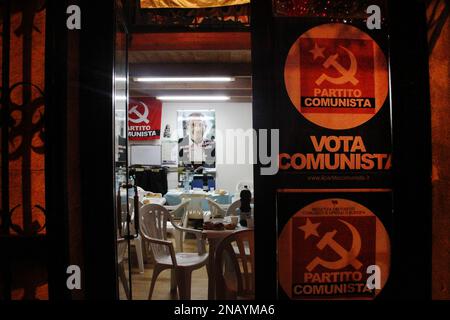 Un bureau du Parti communiste à Gaeta, en Italie Banque D'Images