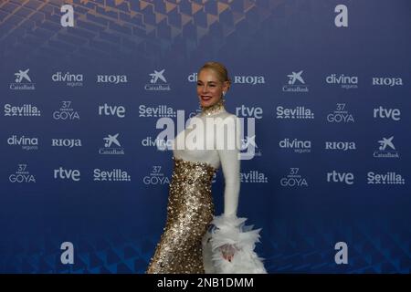 Séville, Espagne. 11th févr. 2023. Belen Rueda assiste au tapis rouge au Goya Awards 2023 au FIBES Conference and Exhibition Centre on 11 février 2023 à Séville, Espagne (photo de David Carbajo/NurPhoto) Credit: NurPhoto SRL/Alay Live News Banque D'Images