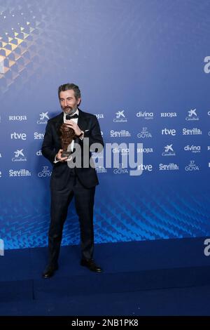 Séville, Espagne. 11th févr. 2023. Luis Zahera assiste au tapis rouge du Goya Awards 2023 au Centre de conférences et d'expositions de la FIBES sur 11 février 2023, à Séville, en Espagne. (Photo de David Carbajo/NurPhoto) Credit: NurPhoto SRL/Alay Live News Banque D'Images