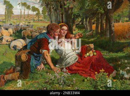 WILLIAM HOLMAN HUNT (1 827-1910) artiste anglais. 'Le berger de randonnée' - 1851 Banque D'Images