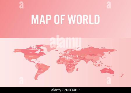 Carte du monde dans un design moderne. Illustration vectorielle. Illustration de Vecteur