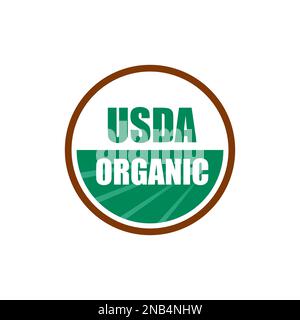 Vecteur de signe de bouclier organique USDA sur fond blanc Illustration de Vecteur