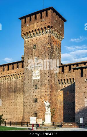 Castello Sforzesco à Milan, Lombardie, Italie. Banque D'Images