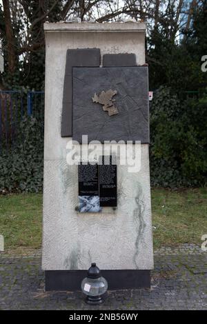 Plaque de bronze montrant une carte du ghetto de Varsovie, Pologne Banque D'Images
