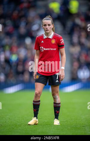 LONDRES, ANGLETERRE - FÉVRIER 12 : Ella Toone de Manchester United lors du match de Super League féminin de la FA entre Tottenham Hotspur et Manchester Unit Banque D'Images