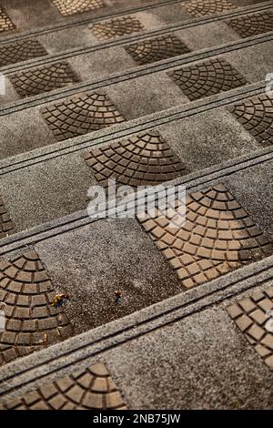 Les escaliers rouillés Banque D'Images