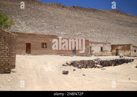 Les maisons de l'oasis d'Antovalla, Argentine Banque D'Images